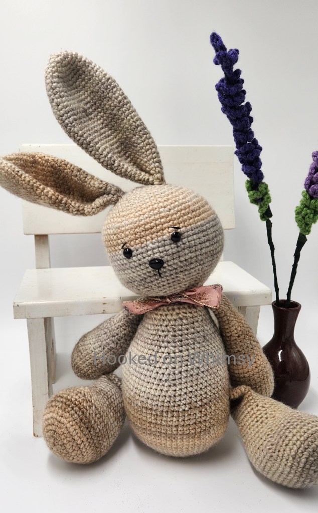 This big neutral-hued crochet bunny exudes timeless elegance but can still be a fun playtime partner for a kid.